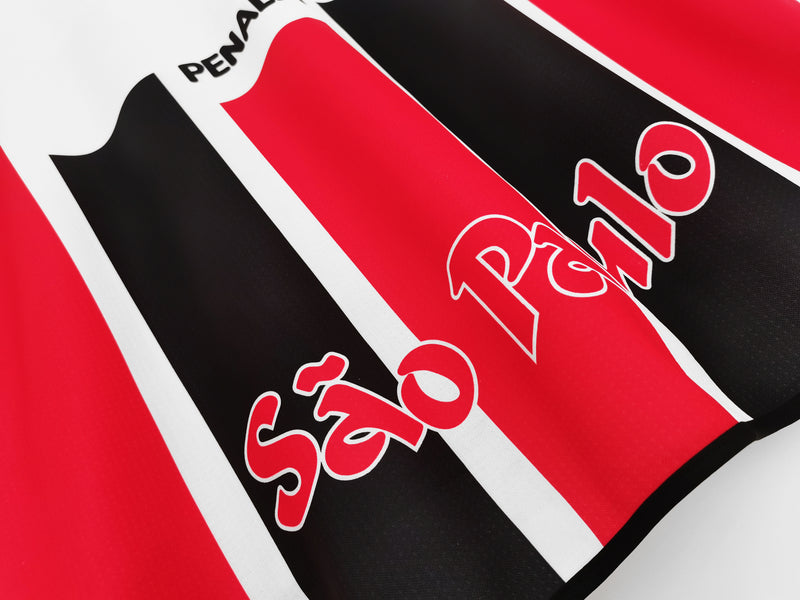 Camisa São Paulo Away Retro 2000 - Vermelha e Preta
