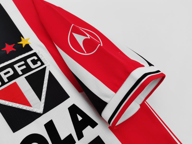 Camisa São Paulo Away Retro 2000 - Vermelha e Preta