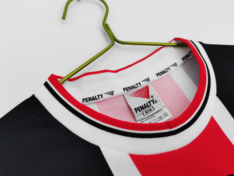 Camisa São Paulo Away Retro 2000 - Vermelha e Preta