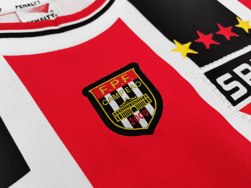 Camisa São Paulo Away Retro 2000 - Vermelha e Preta