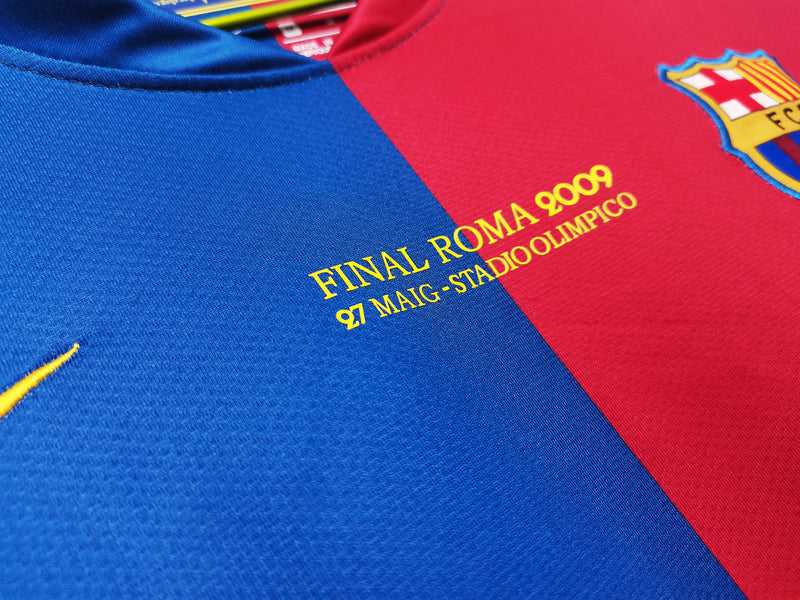 Camisa Barcelona Home Retro 08/09 - Vermelha e Azul