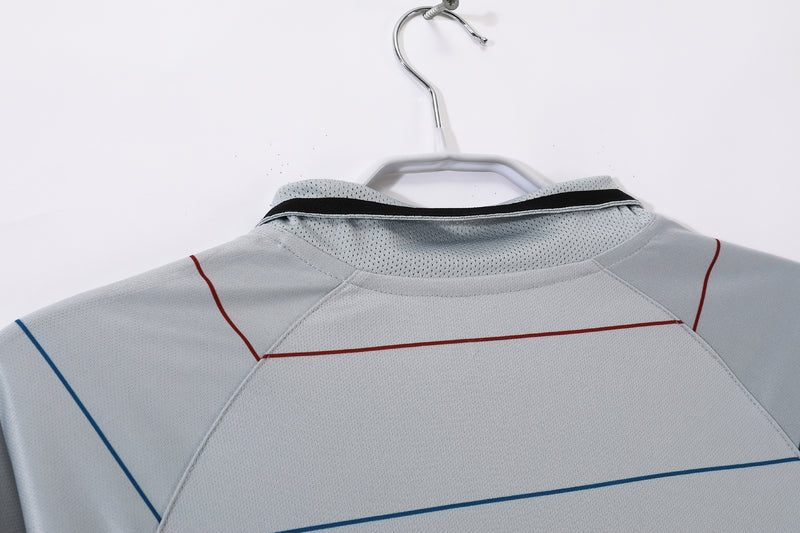 Camisa Barcelona Away Retro 03/04 Manga Longa - Cinza