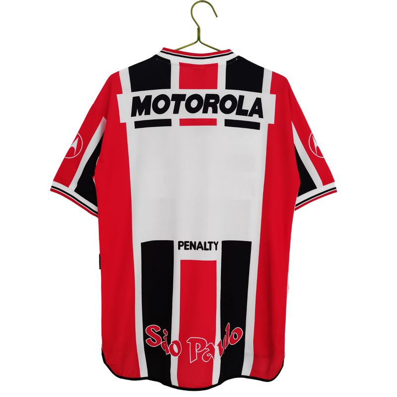 Camisa São Paulo Away Retro 2000 - Vermelha e Preta