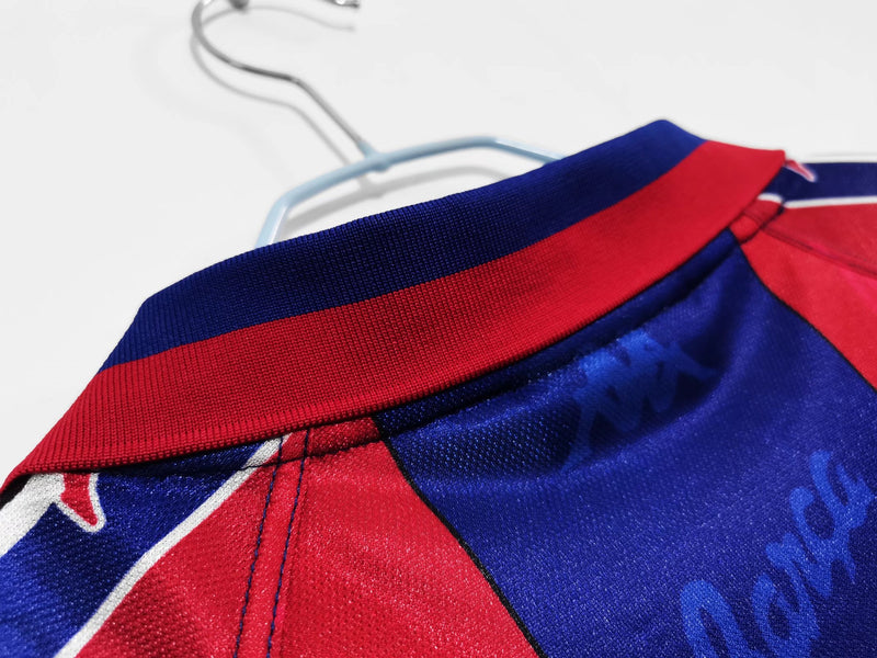 Camisa Barcelona Home Retro 95/97 - Vermelha e Azul