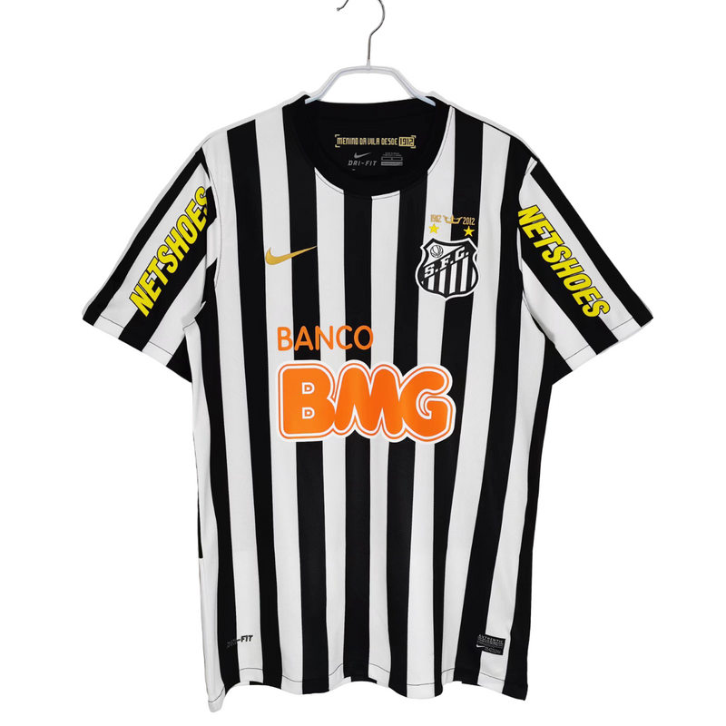 Camisa Santos Away Retro 2012 - Branca e Preta