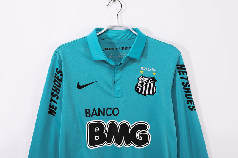 Camisa Santos Third Retro 2012 Manga Longa - Azul