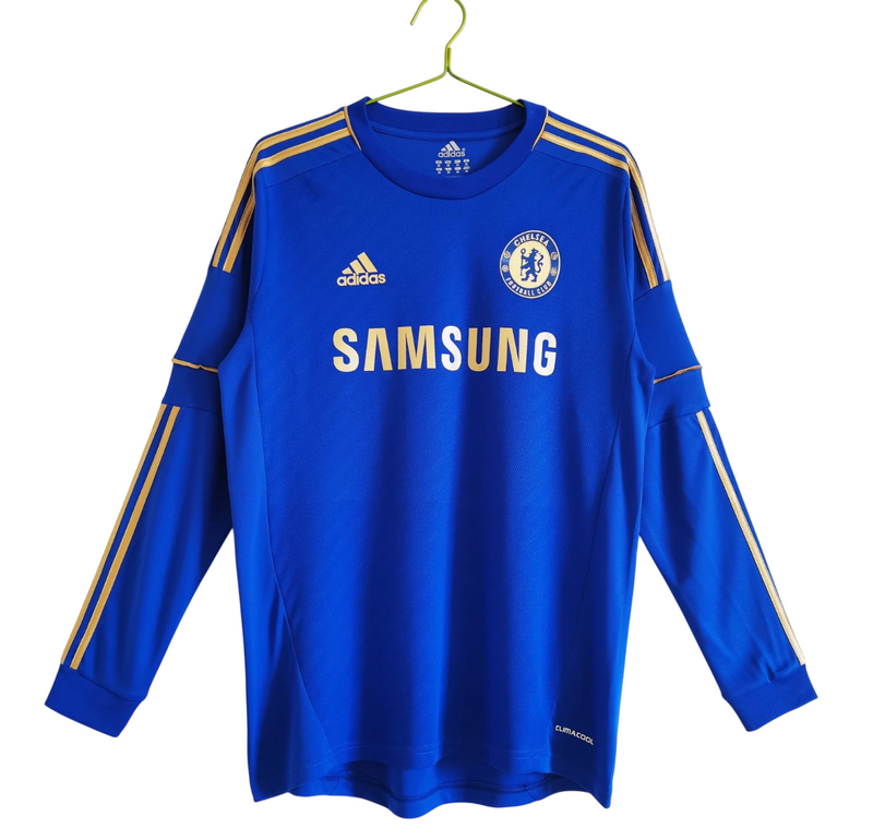 Camisa Chelsea Home Retro 12/13 Manga Longa - Azul